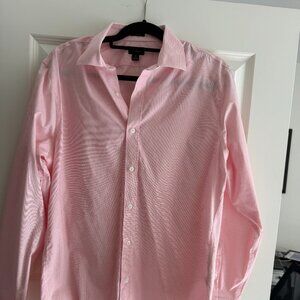 J.Crew Pink & White Checkered Button-Down Dress Shirt - Size 15.5/32-33 Size Med